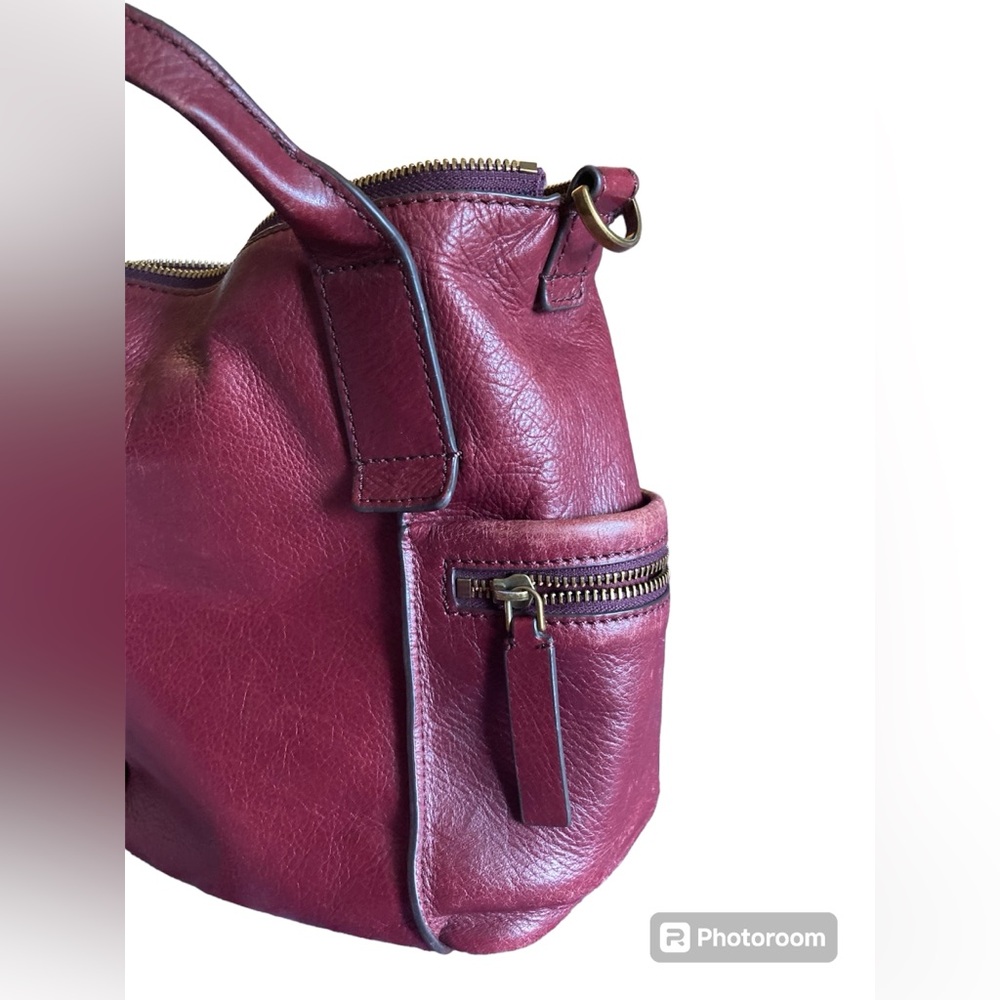 Fossil Emerson Burgundy Medium Satchel - Picture 3 of 10